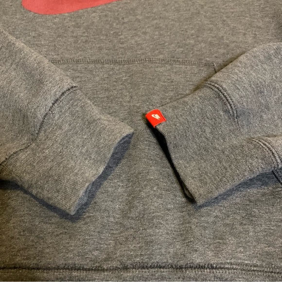Vintage Nike Hoodie Sweatshirt Gray Pullover Drawstring Graphic Logo Size Small - Picture 5 of 9